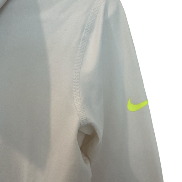 Nike Pro Dri Fit Long Sleeve Top Turtle Neck Cream Size Medium Activewear - Picture 4 of 8